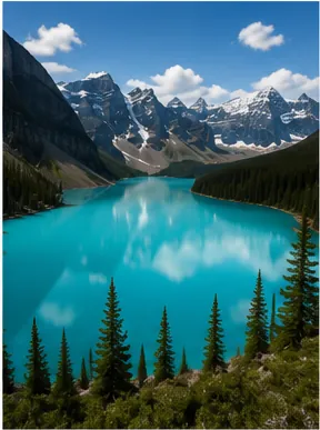 Illustration of some glacier-fed lakes bright turquoise for the question "Why are some glacier-fed lakes bright turquoise?"