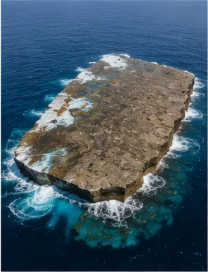 Illustration of rafts of rock float across the ocean for the question "How can rafts of rock float across the ocean?"