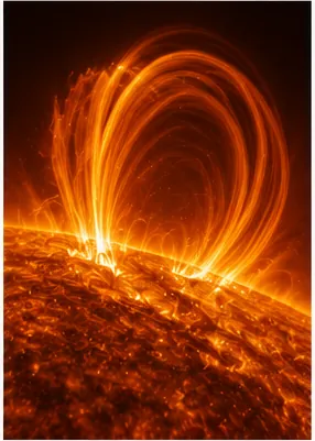 Illustration of the sun grow giant glowing loops for the question "Why does the Sun grow giant glowing loops?"