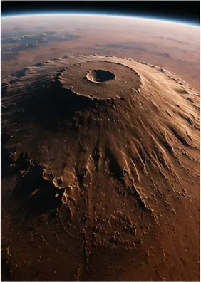 Illustration of mars grow a volcano far taller than mount everest for the question "Why did Mars grow a volcano far taller than Mount Everest?"