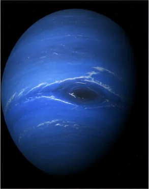 Illustration of dark storms appear and disappear on neptune for the question "Why do dark storms appear and disappear on Neptune?"