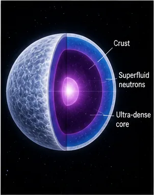 Illustration of neutron stars so unbelievably dense for the question "Why are neutron stars so unbelievably dense?"