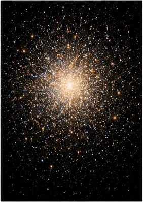 Illustration of some star clusters look like giant glowing balls for the question "Why do some star clusters look like giant glowing balls?"