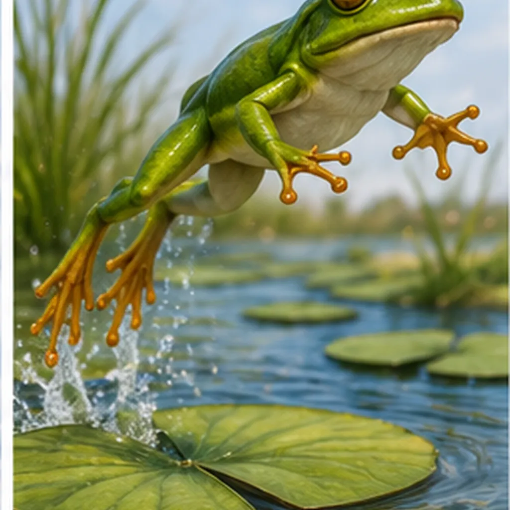 Illustration of frogs jump so far for the question "How do frogs jump so far?"
