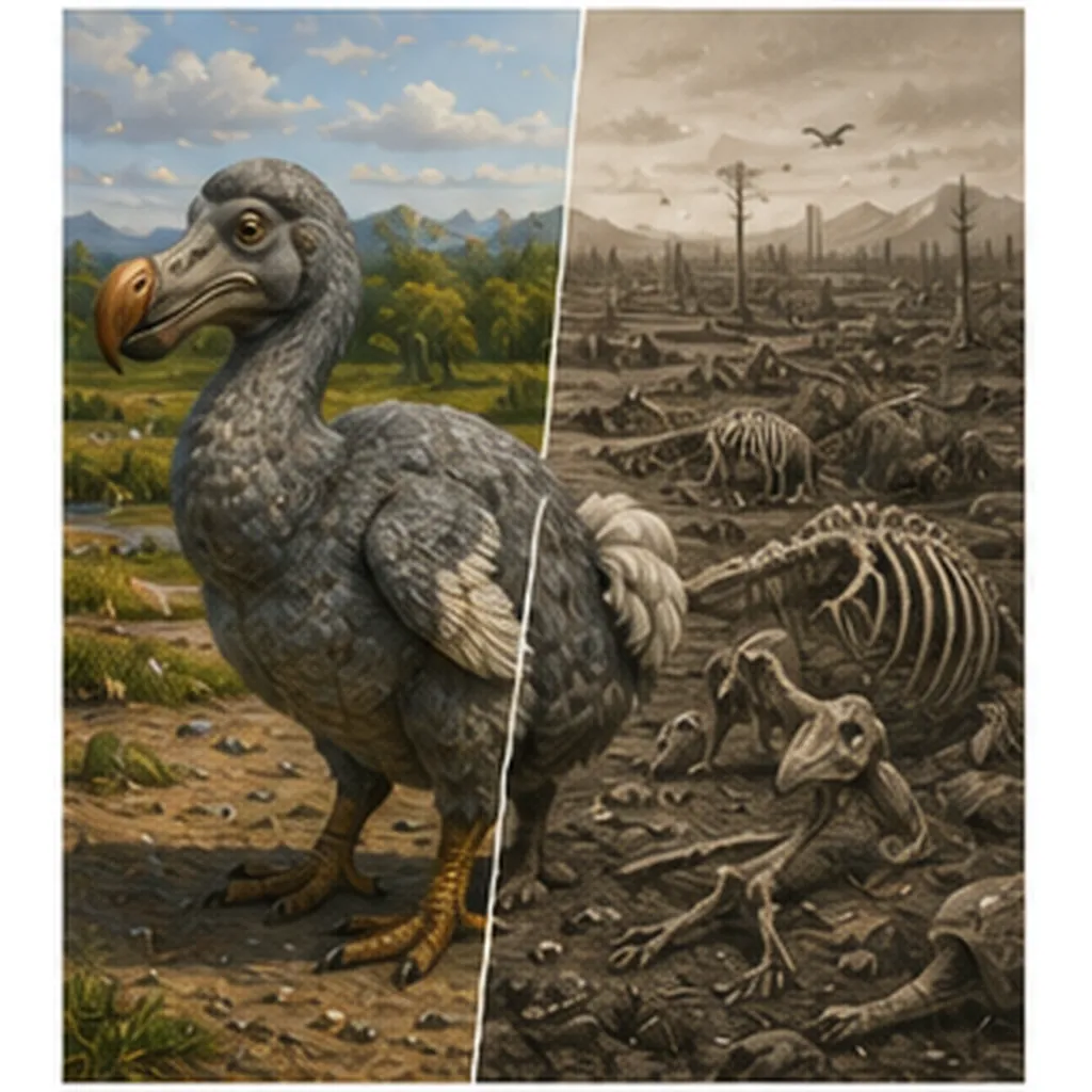 Illustration of some animals disappear forever for the question "Why do some animals disappear forever?"