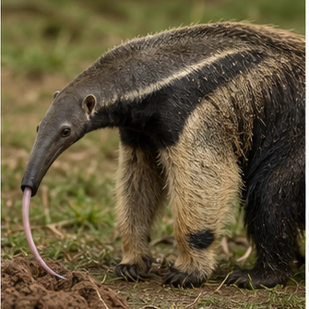 Illustration of anteaters have such long, sticky tongues for the question "Why do anteaters have such long, sticky tongues?"