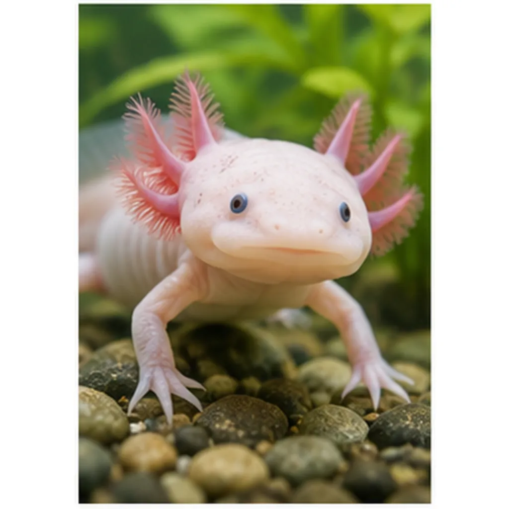 Illustration of axolotls regrow body parts for the question "How can axolotls regrow body parts?"