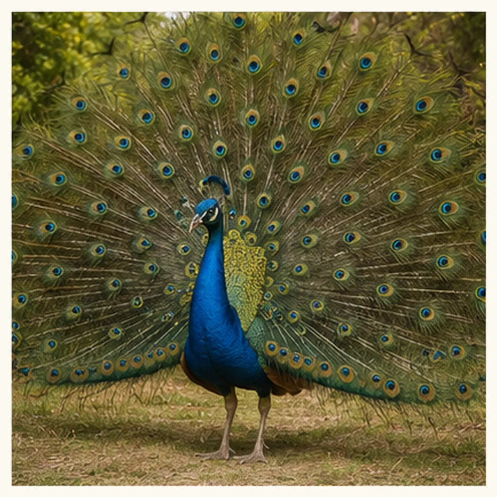 Illustration of peacocks have colourful feathers for the question "Why do peacocks have colourful feathers?"