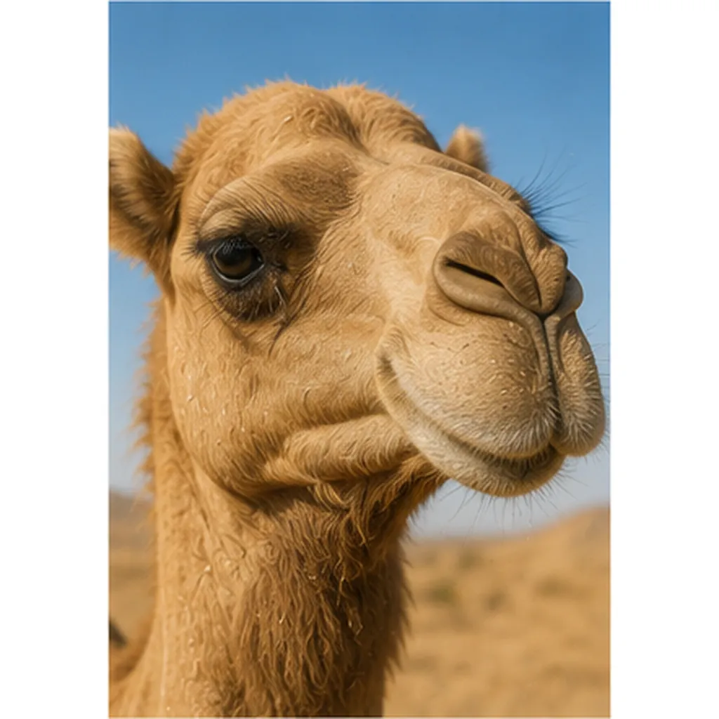 Illustration of camels have long eyelashes for the question "Why do camels have long eyelashes?"