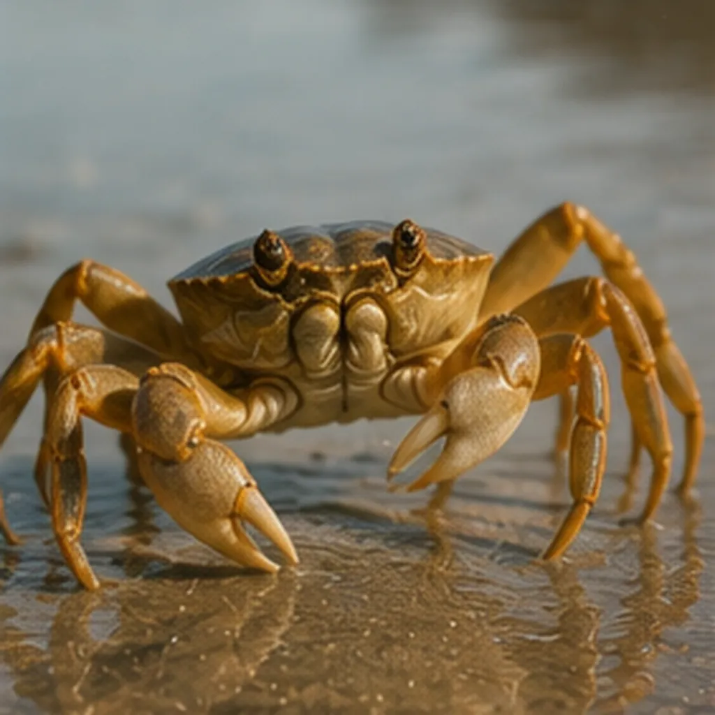 Illustration of crabs walk sideways for the question "Why do crabs walk sideways?"