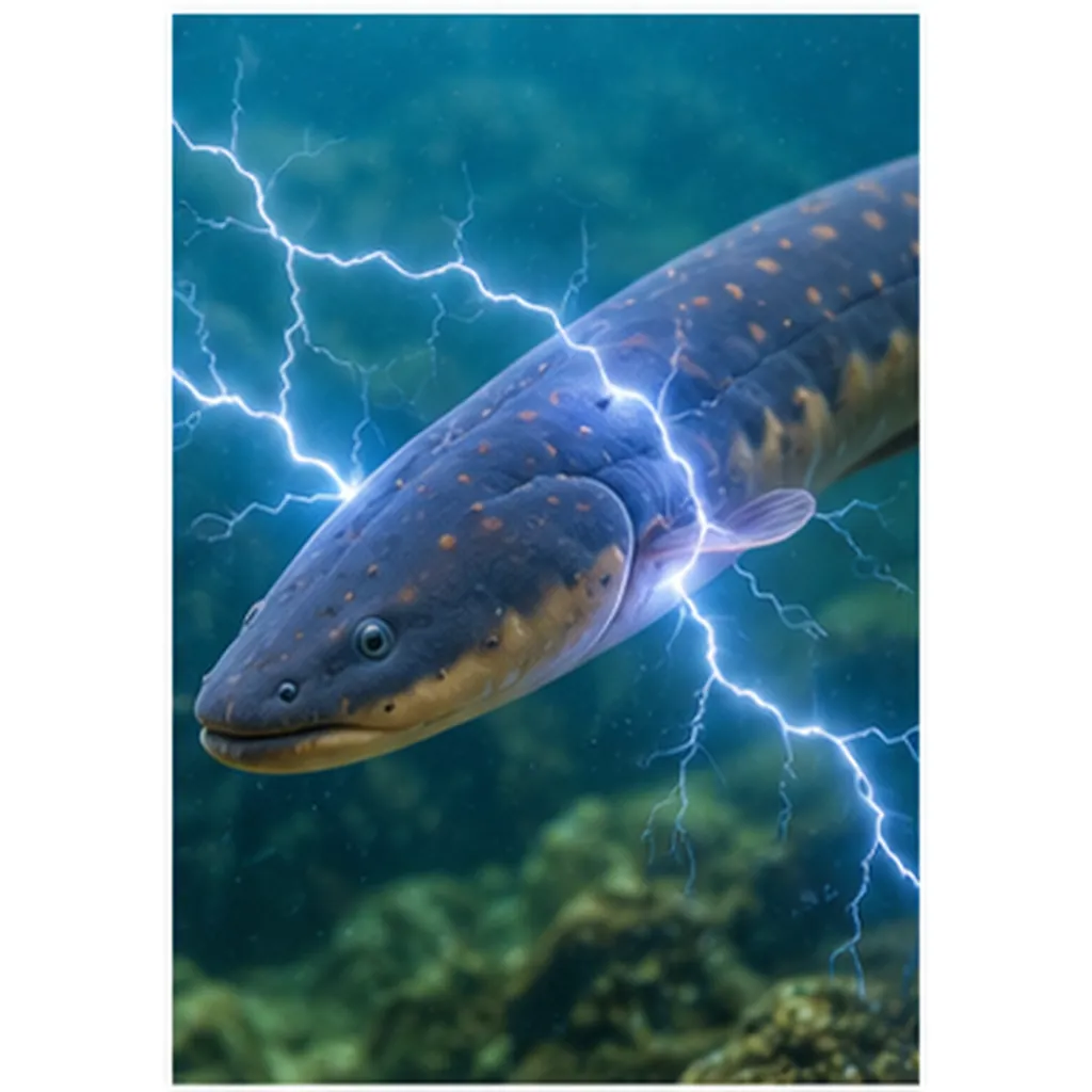 Illustration of electric eels make electricity for the question "How do electric eels make electricity?"