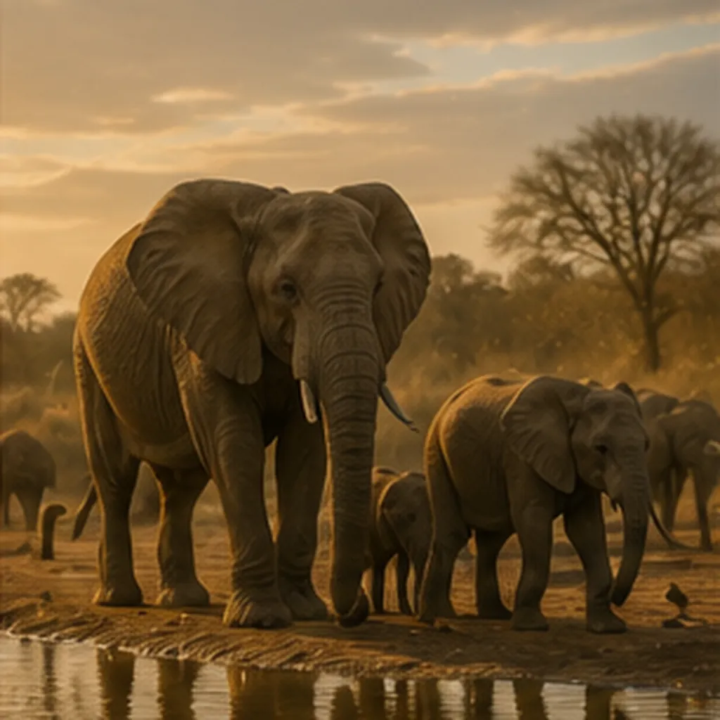 Illustration of elephants remember places for years for the question "How do elephants remember places for years?"