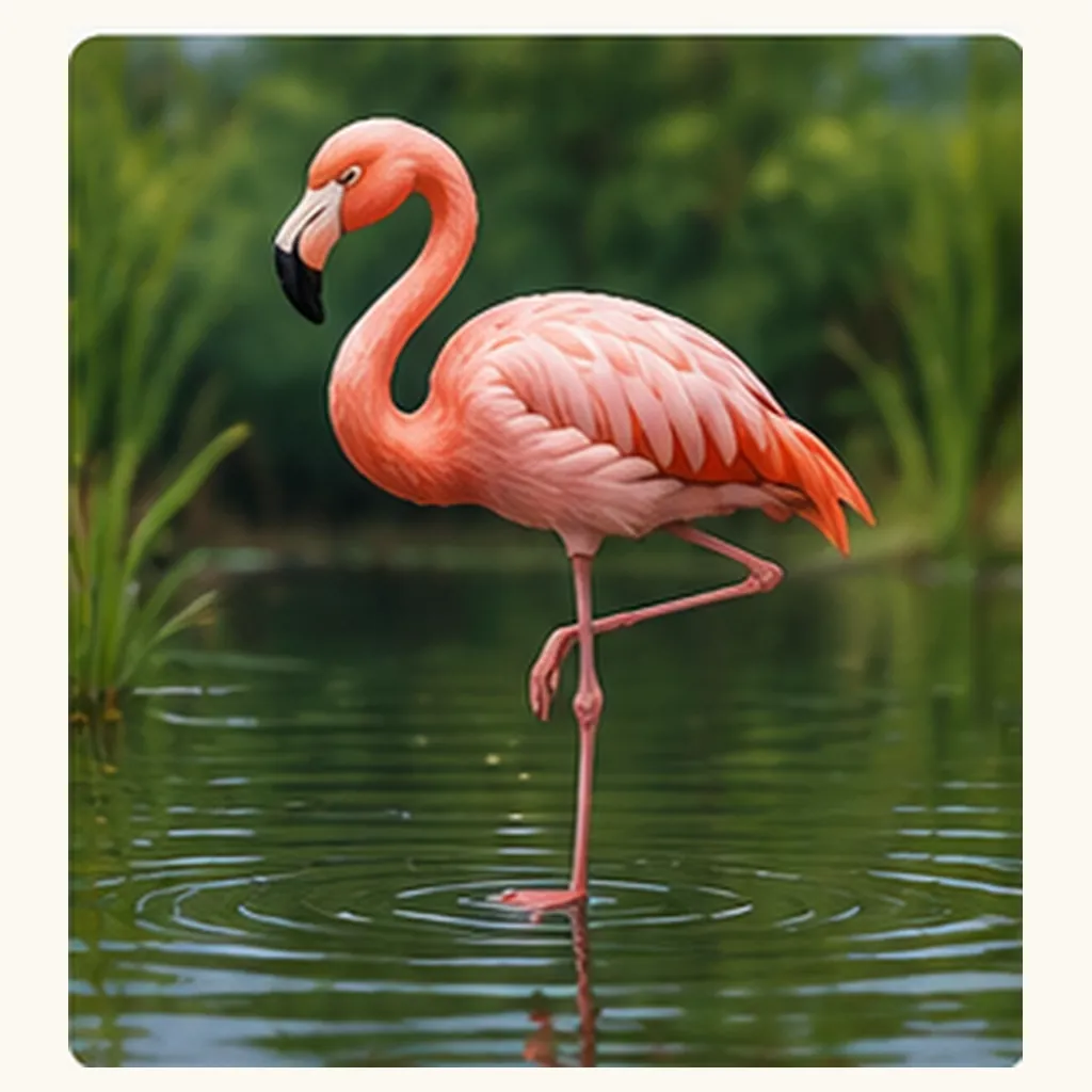 Illustration of flamingos stand on one leg for the question "Why do flamingos stand on one leg?"