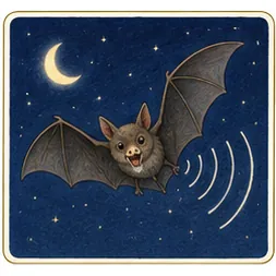 Illustration of bats fly in the dark for the question "How do bats fly in the dark?"
