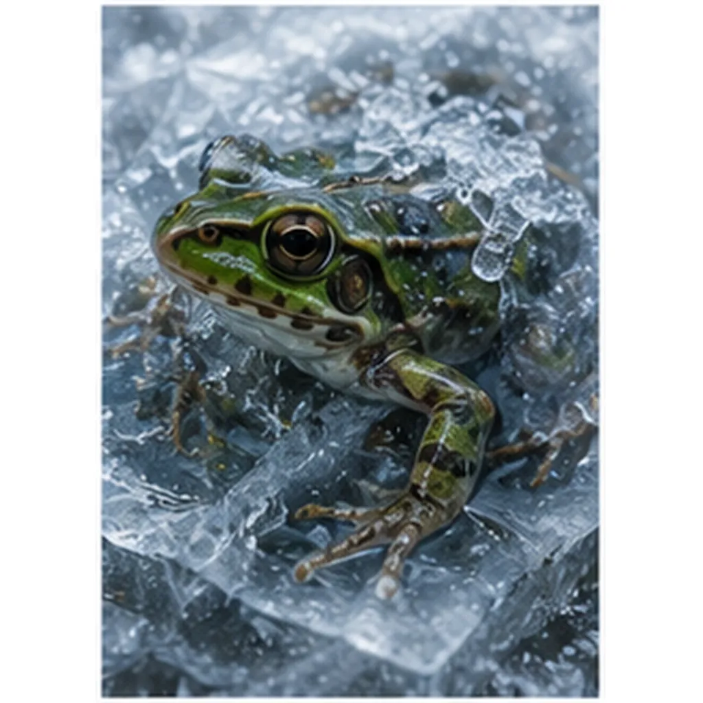 Illustration of some frogs freeze and come back to life for the question "Why do some frogs freeze and come back to life?"