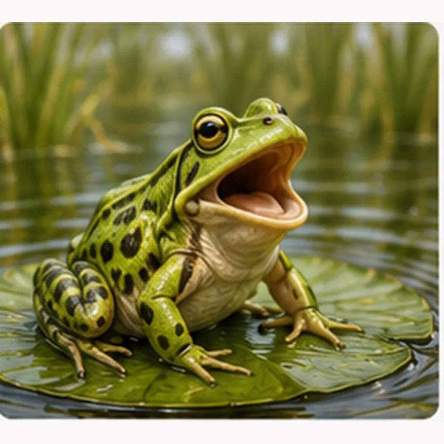 Illustration of frogs croak for the question "Why do frogs croak?"