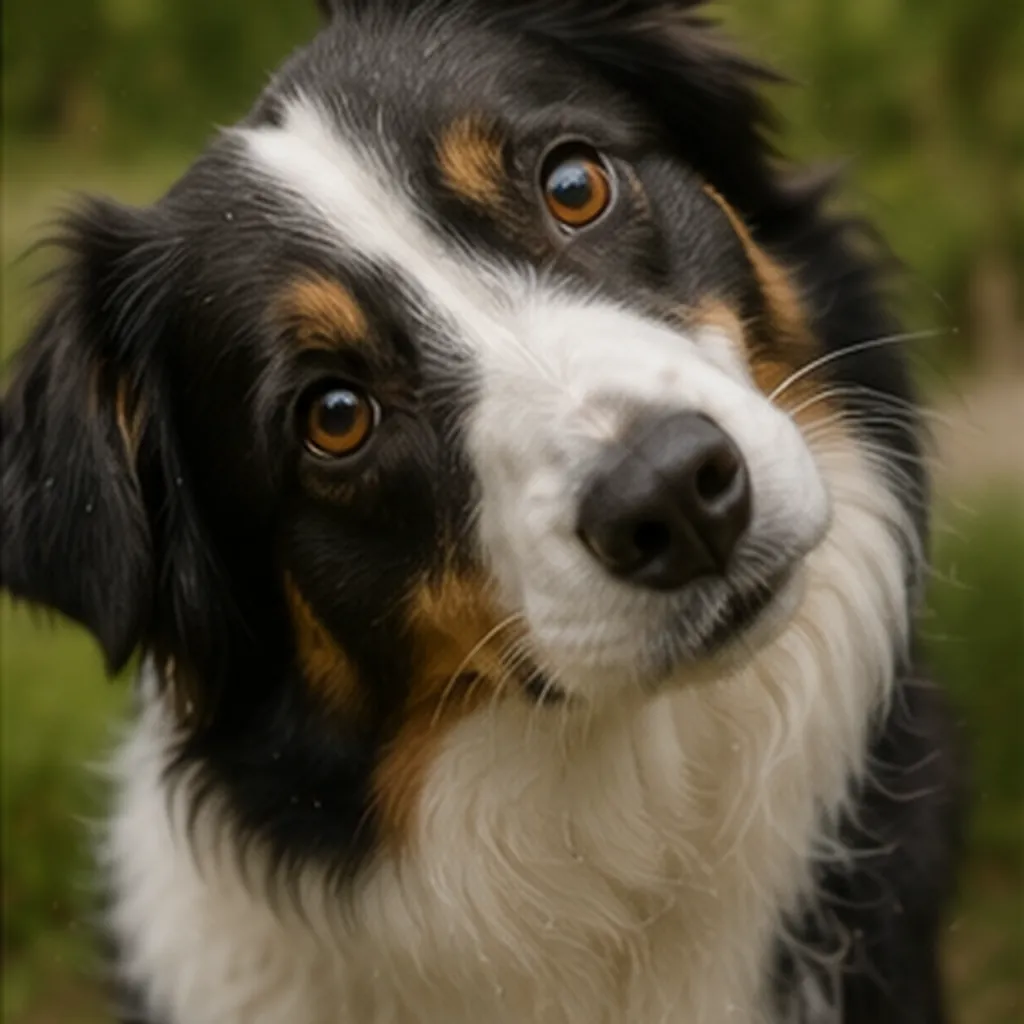 Illustration of dogs tilt their heads for the question "Why do dogs tilt their heads?"
