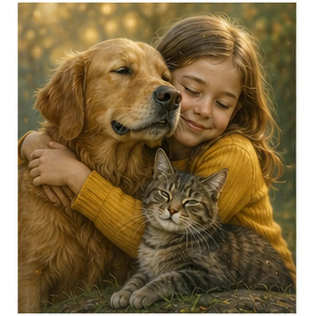 Illustration of humans feel connected to animals for the question "Why do humans feel connected to animals?"