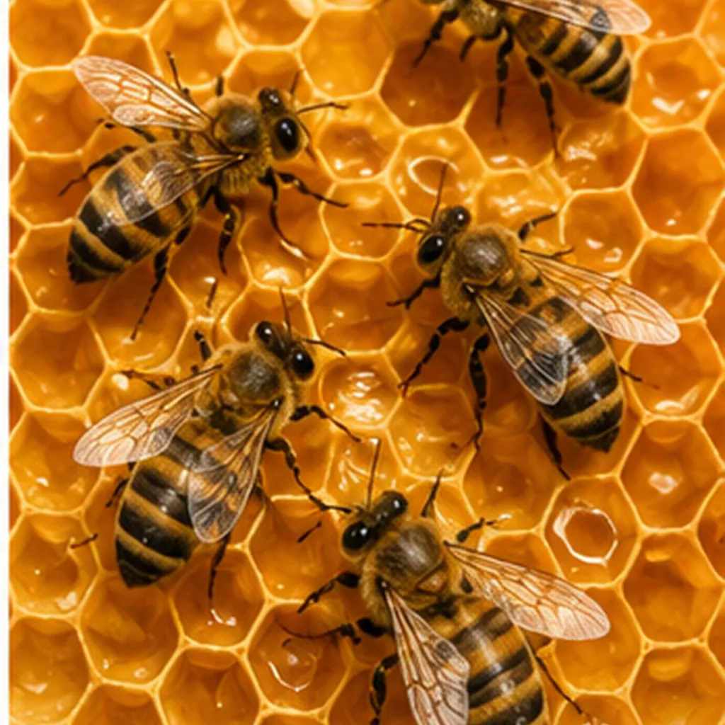 Illustration of bees do in a hive for the question "What do bees do in a hive?"