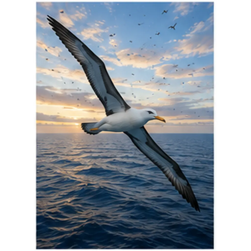 Illustration of migrating birds cross oceans without stopping for the question "How do migrating birds cross oceans without stopping?"