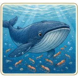 Illustration of whales eat for the question "What do whales eat?"