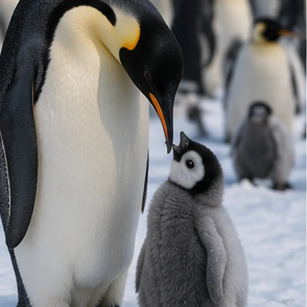 Illustration of penguins find their own chicks for the question "How do penguins find their own chicks?"