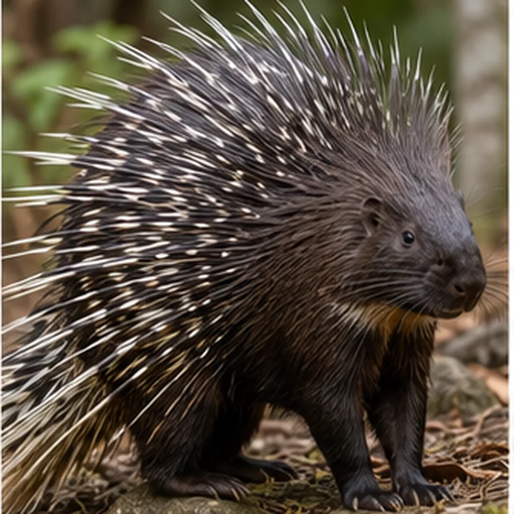 Illustration of porcupines have sharp quills all over them for the question "Why do porcupines have sharp quills all over them?"