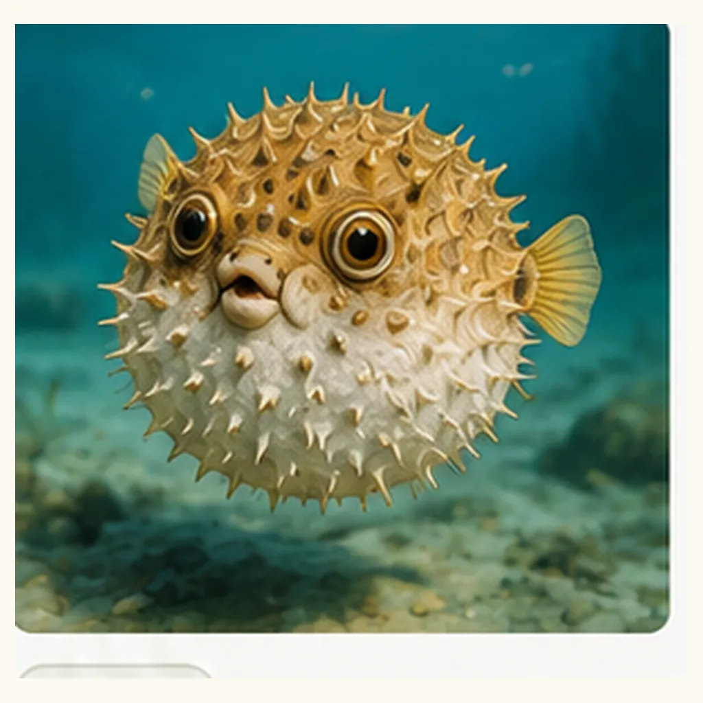 Illustration of pufferfish puff up like balloons for the question "Why do pufferfish puff up like balloons?"