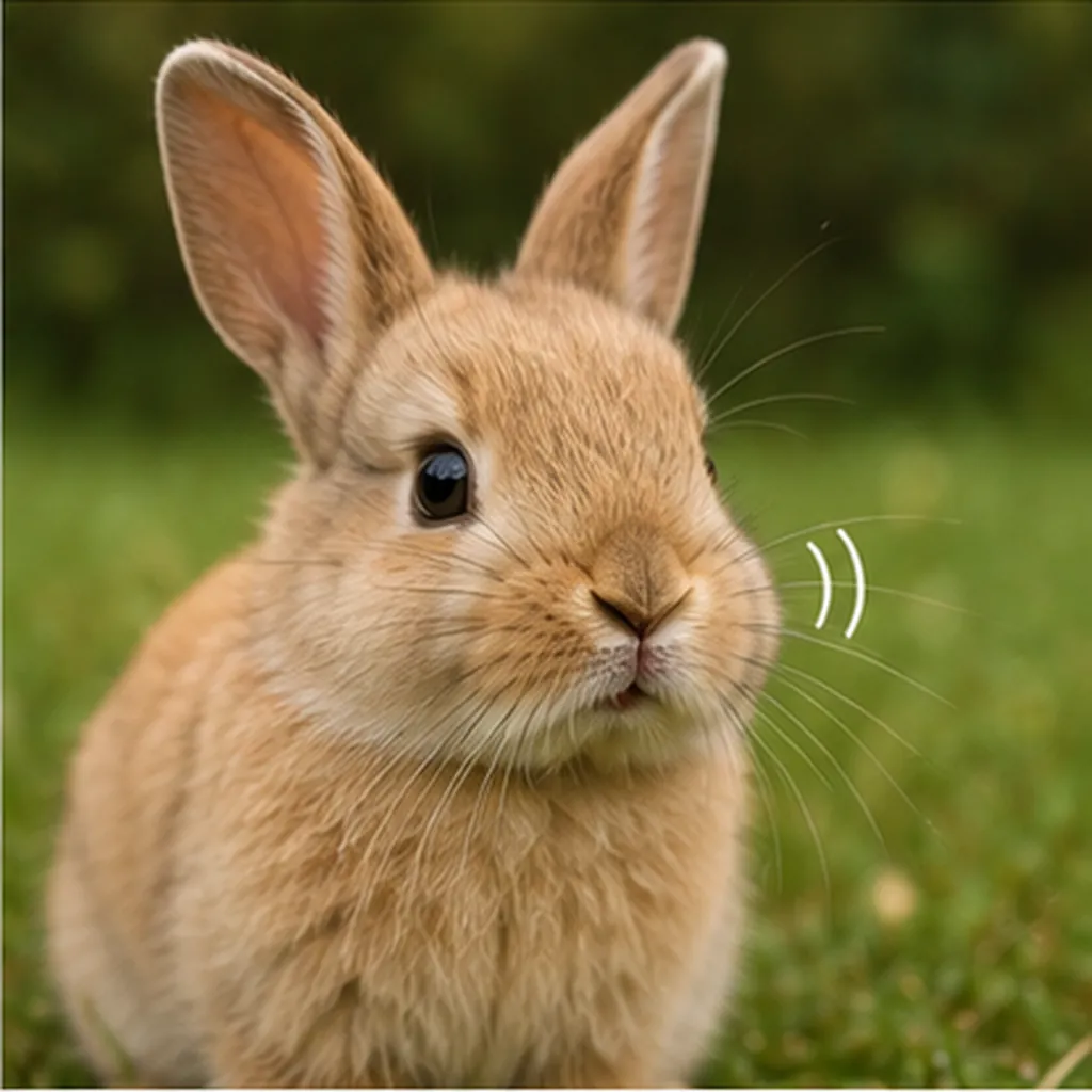 Illustration of rabbits wiggle their noses for the question "Why do rabbits wiggle their noses?"