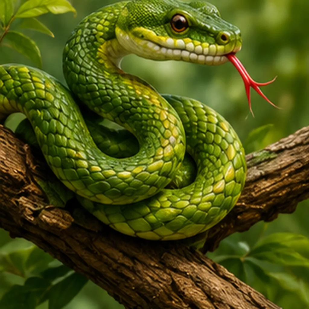 Illustration of snakes flick their tongues for the question "Why do snakes flick their tongues?"