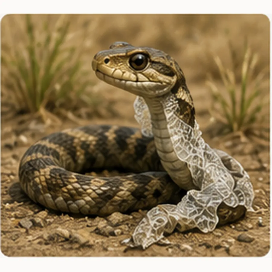 Illustration of snakes shed their skin for the question "Why do snakes shed their skin?"