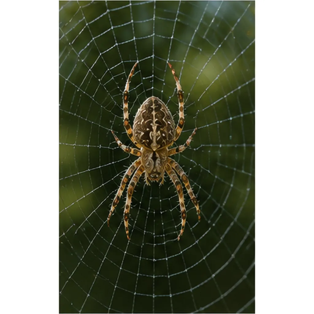Illustration of spiders avoid getting stuck in their own webs for the question "How do spiders avoid getting stuck in their own webs?"