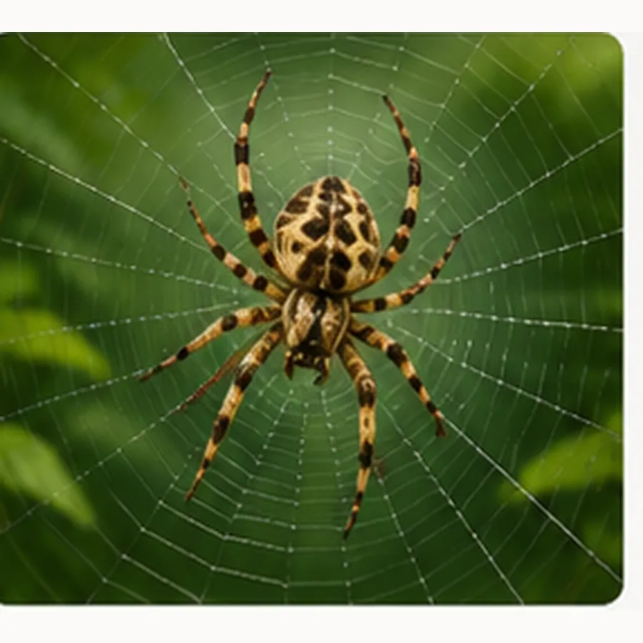 Illustration of spiders build webs for the question "How do spiders build webs?"