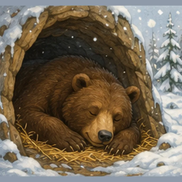 Illustration of bears sleep through winter for the question "Why do bears sleep through winter?"
