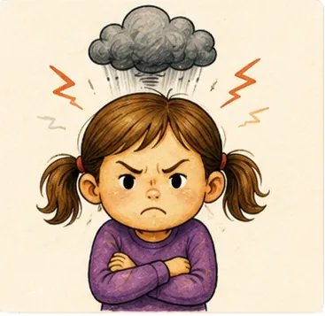 Illustration of we feel angry for the question "Why do we feel angry?"