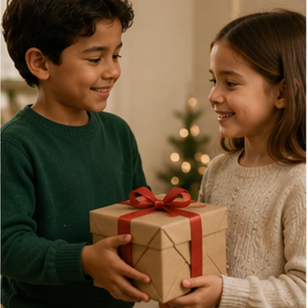 Illustration of people give gifts for the question "Why do people give gifts?"
