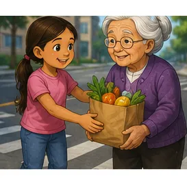 Illustration of people help each other for the question "Why do people help each other?"