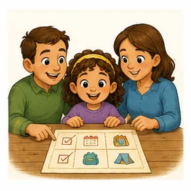 Illustration of people make plans for the question "Why do people make plans?"