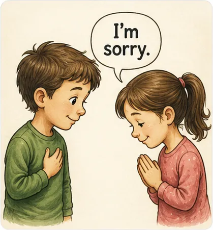 Illustration of we say sorry for the question "Why do we say sorry?"
