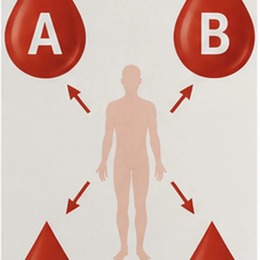 Illustration of people have different blood types for the question "Why do people have different blood types?"