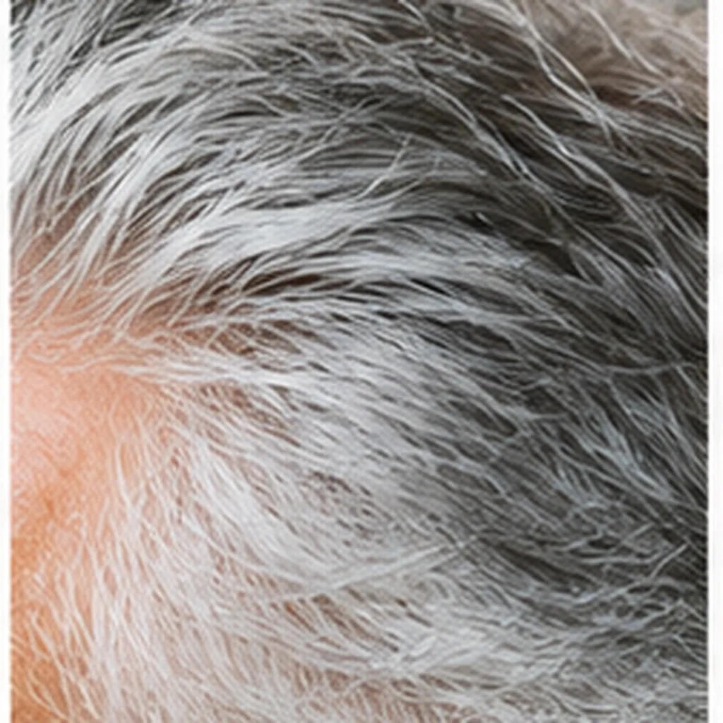 Illustration of hair turn grey as people get older for the question "Why does hair turn grey as people get older?"