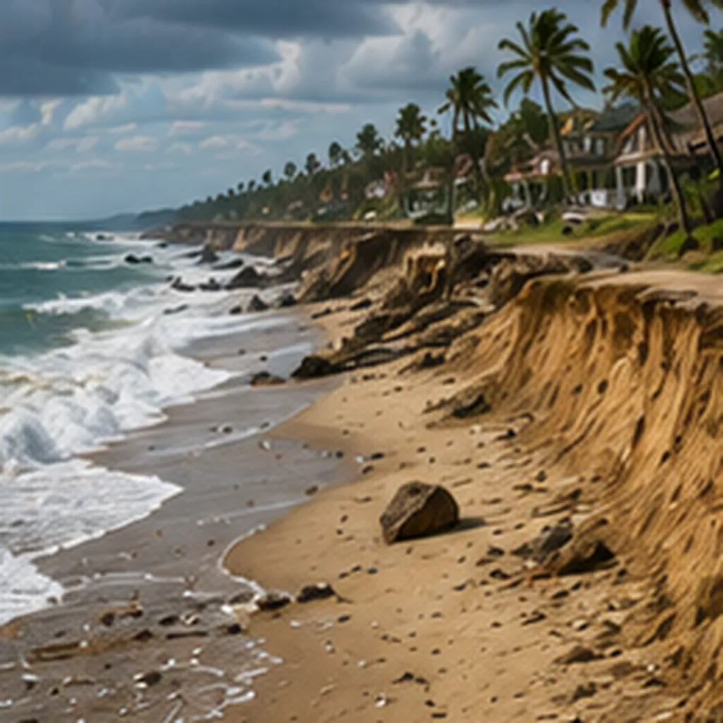 Illustration of beaches disappear after big storms for the question "Why do beaches disappear after big storms?"
