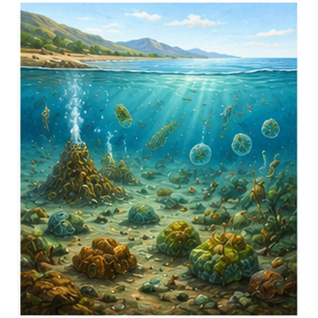 Illustration of life begin in water for the question "Why did life begin in water?"