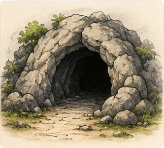 Illustration of caves dark for the question "Why are caves dark?"