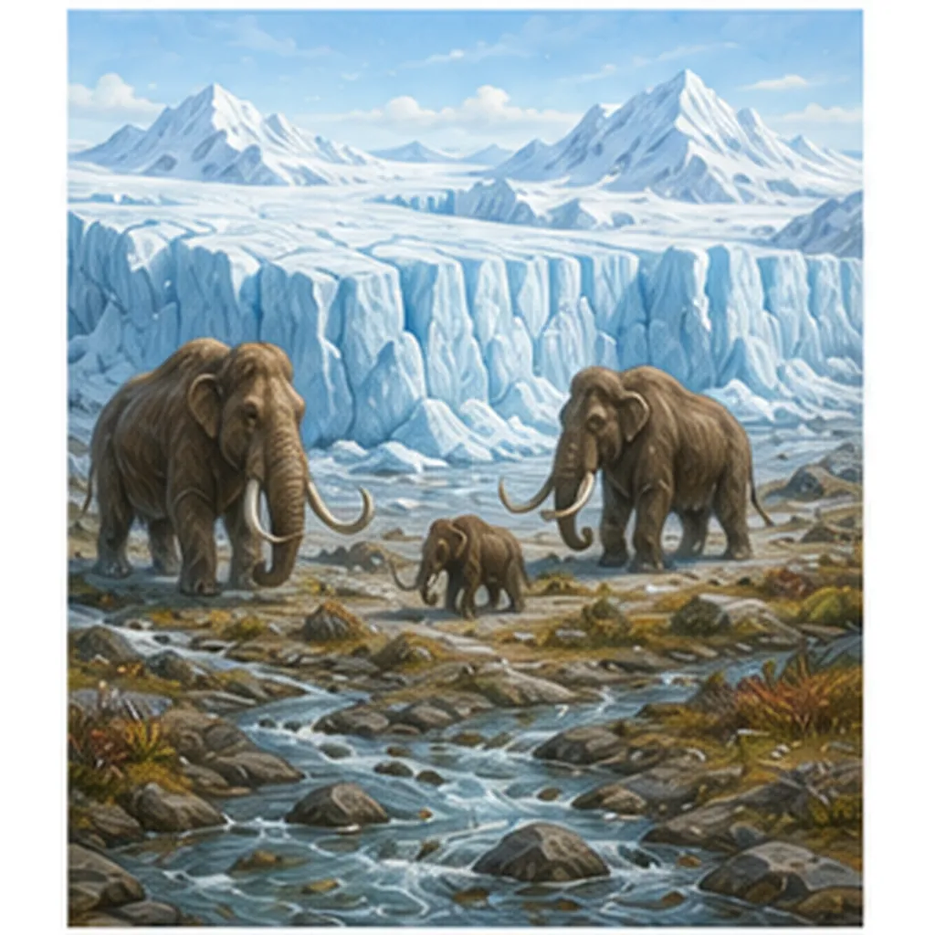 Illustration of ice ages change the world for the question "How do ice ages change the world?"