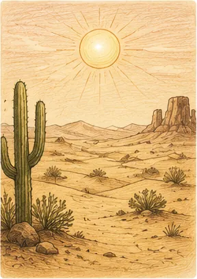 Illustration of deserts get so hot for the question "Why do deserts get so hot?"