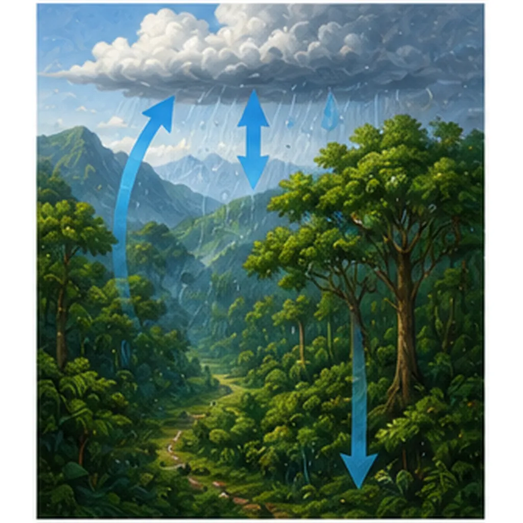 Illustration of forests help make rain for the question "How do forests help make rain?"