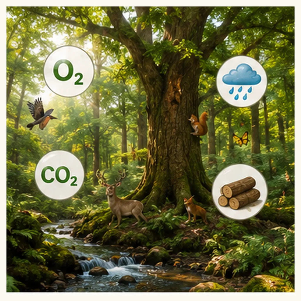 Illustration of forests matter for the question "Why do forests matter?"
