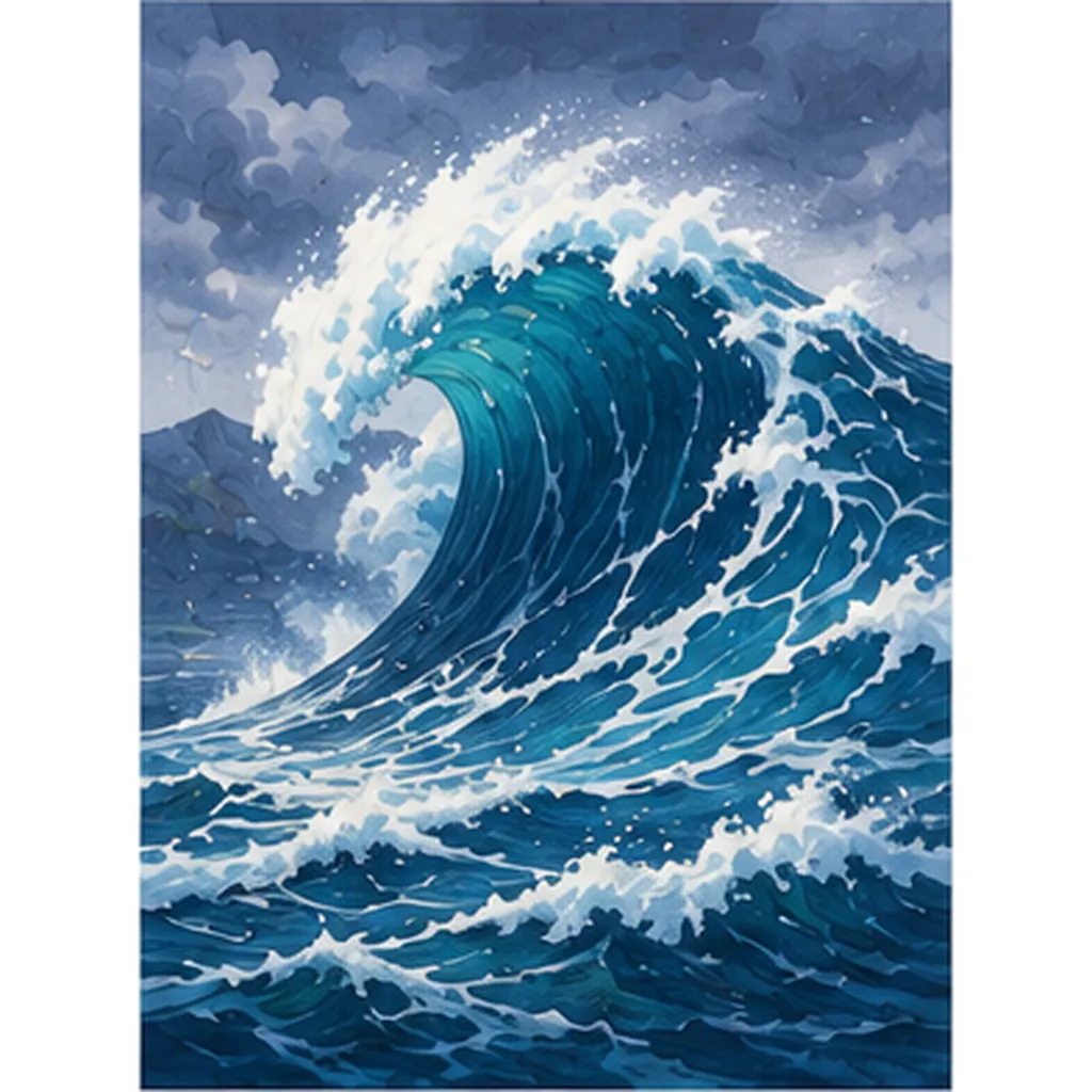 Illustration of giant waves suddenly appear for the question "Why do giant waves suddenly appear?"