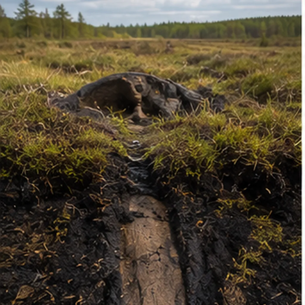 Illustration of boggy ground preserve leaves and even ancient bodies for the question "How can boggy ground preserve leaves and even ancient bodies?"